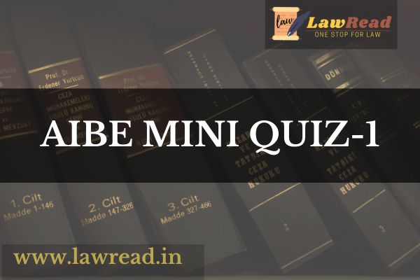 AIBE Mini Quiz 1