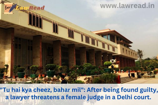 "Tu hai kya cheez, bahar mil": After being found guilty, a lawyer threatens a female judge in a Delhi court.