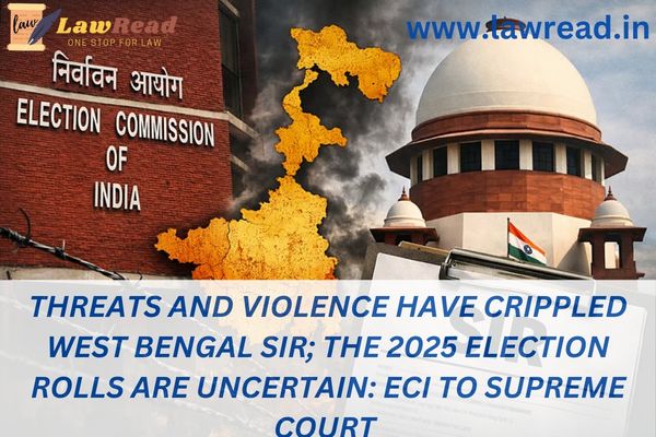 Threats and violence have crippled West Bengal SIR; the 2025 election rolls are uncertain: ECI to Supreme Court