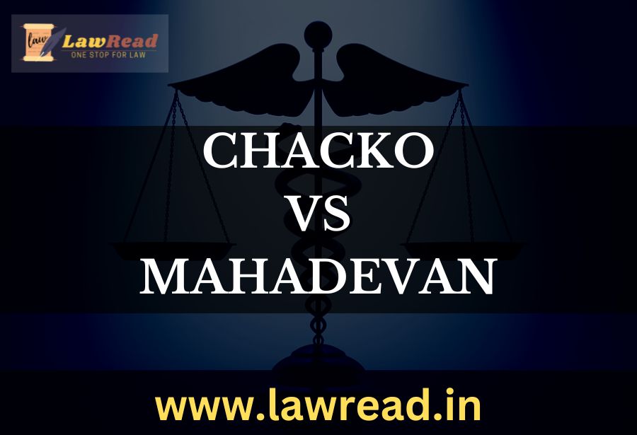 Chacko v. Mahadevan (2007)